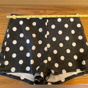 DENIM POLKA DOT SHORTS sz29